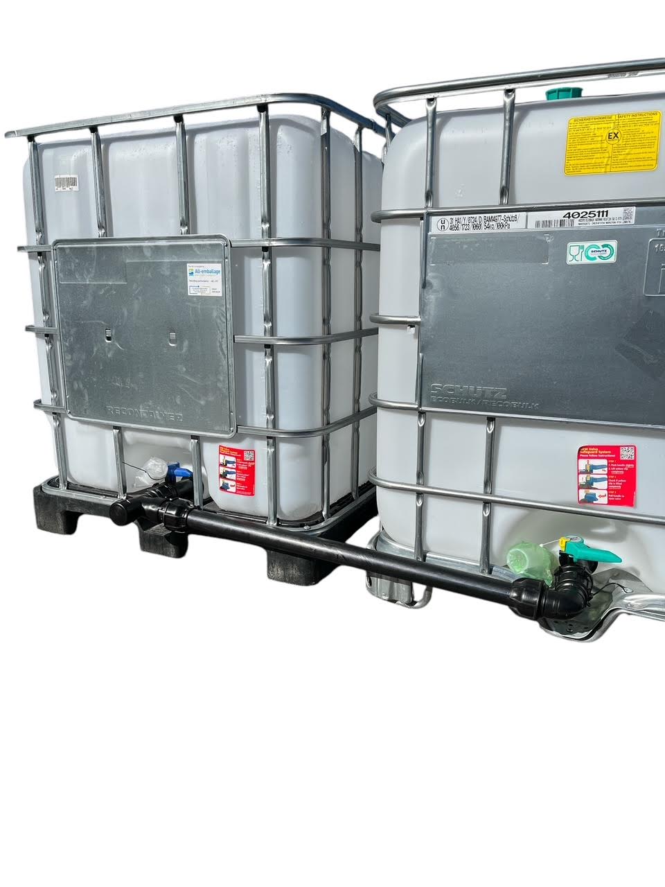 Koppla ihop 2 IBC-tankar