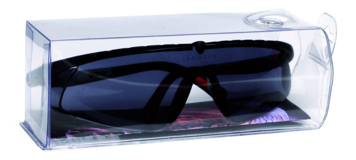 Skyddsglasögon Worksafe Hawk Eye - grå lins