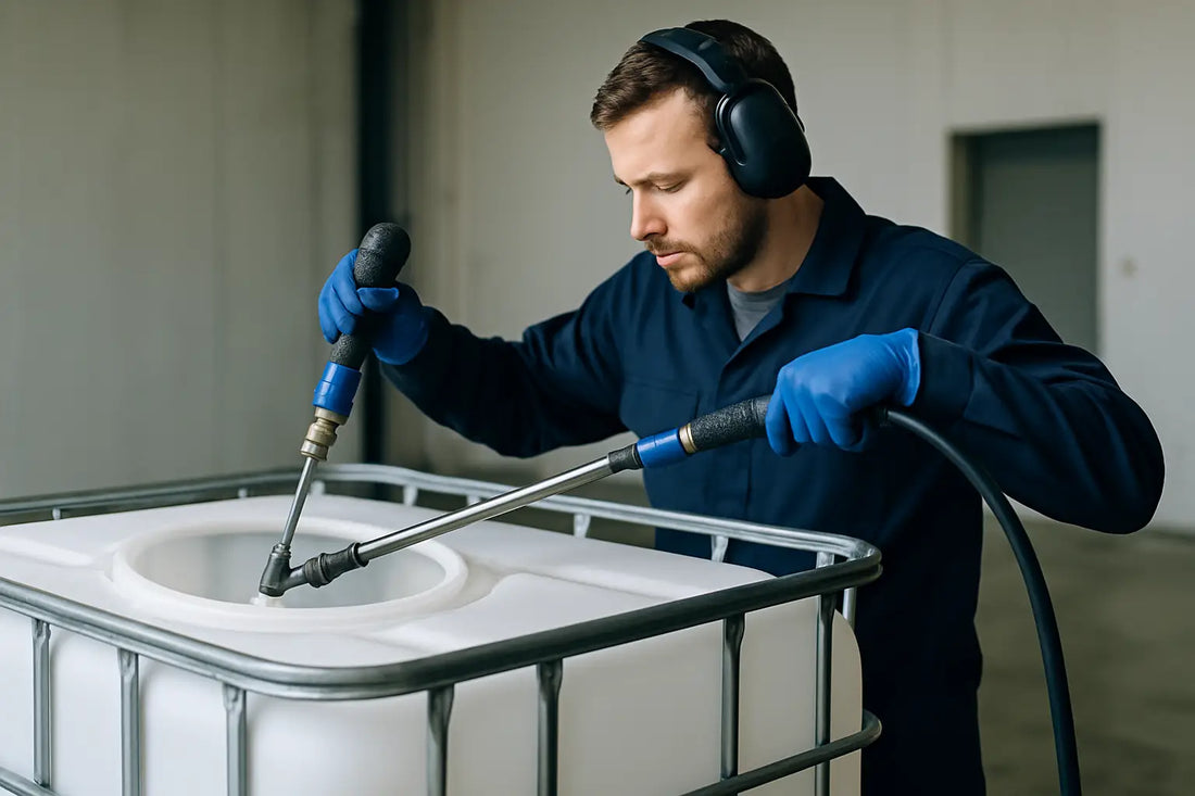 Rengöra IBC-tank utan risk för fel rester