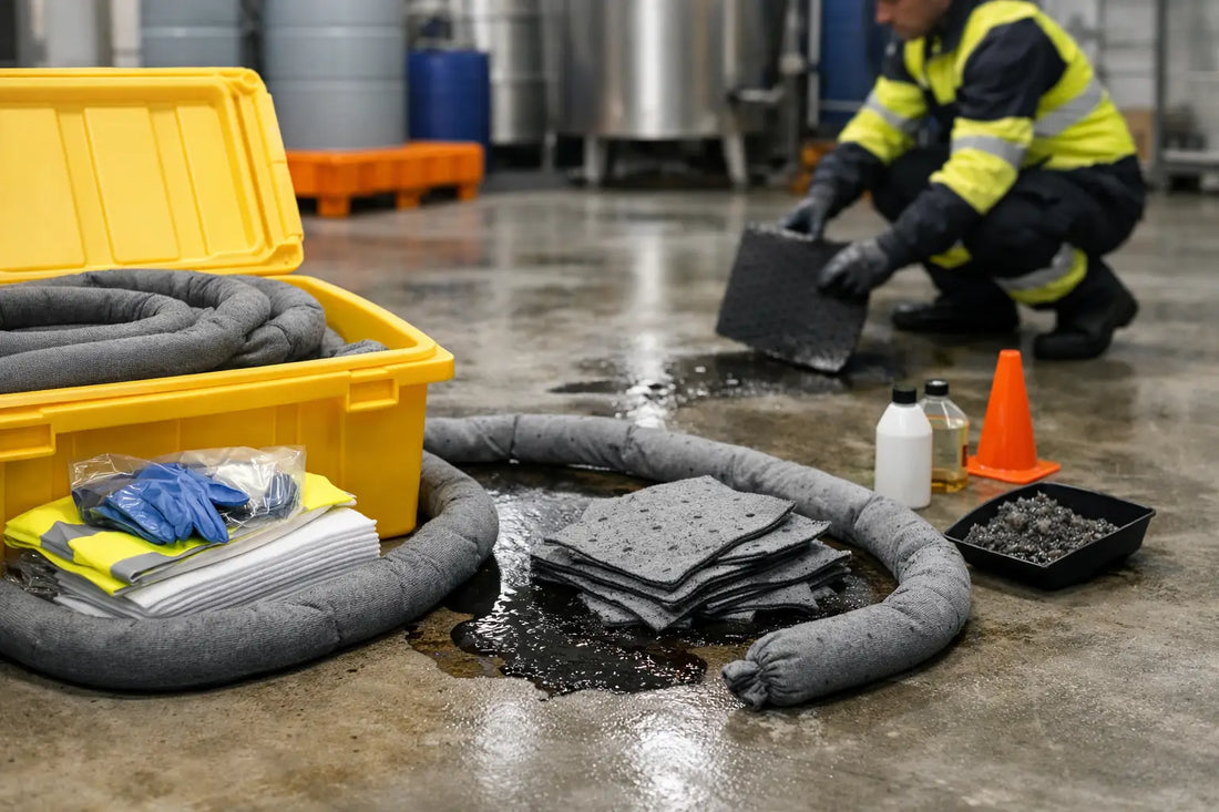 Spillkit industri för säkra insatser vid läckage