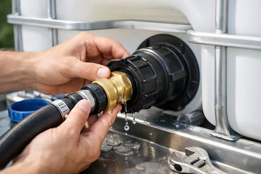 Montera IBC-adapter utan läckage