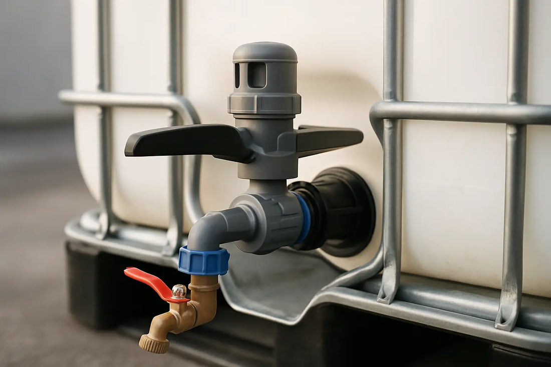 IBC-lock med avluftning som stoppar ryck och spill