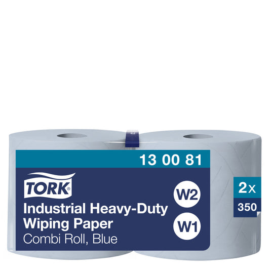 Tork Industrial Heavy-Duty Wiping Paper Combi Roll, Blå