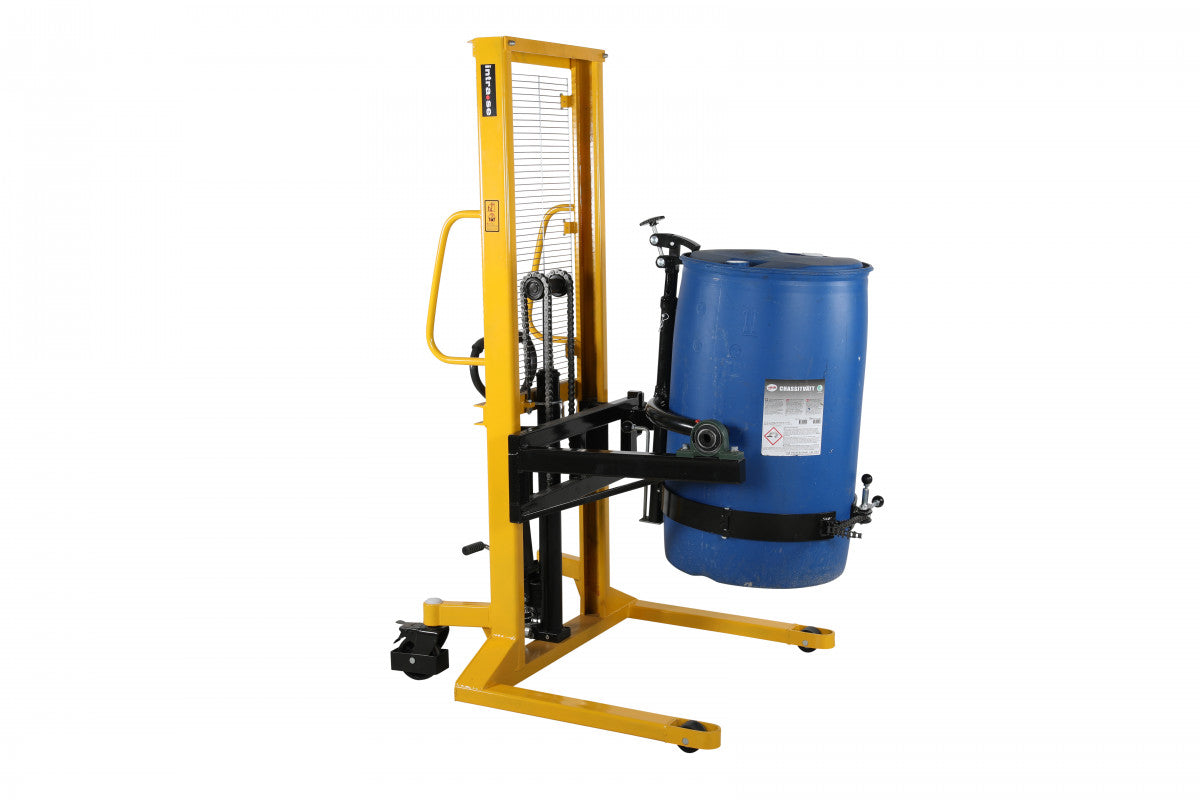 Fatlyft med fatvändare | Staplar - vänder - flyttar