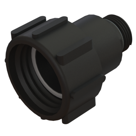 IBC adapter 60x6 till 1 tum utvändig gänga - med svivel