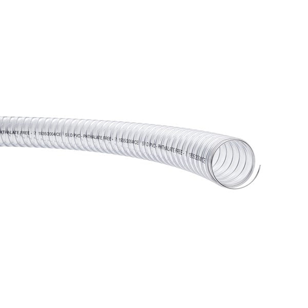 PVC Sug-Tryckslang – superflexibel transparent slang med stålspiral