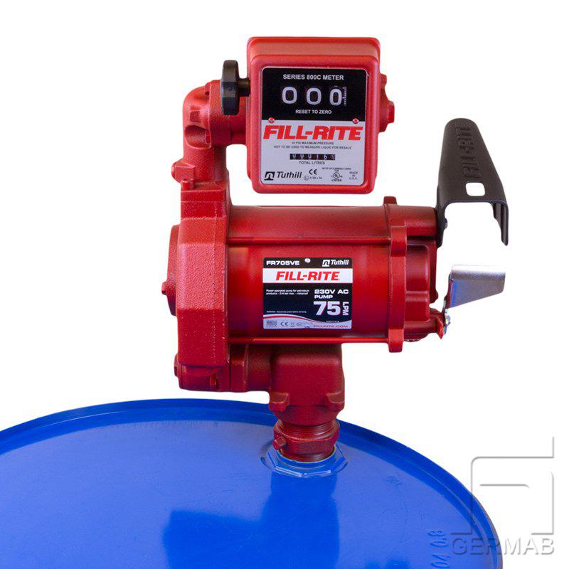 Fill-Rite pump 230V, 75 l/min med mätare