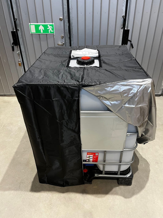 Skyddsöverdrag till IBC-behållare - Svart Oxford 420