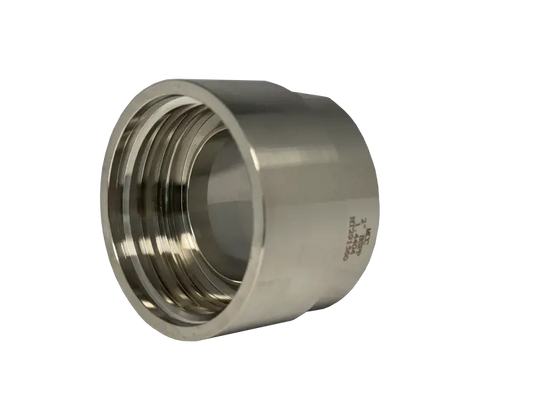 Rostfri IBC-adapter 60x6 med invändig BSP-gänga – syrafast och driftsäker