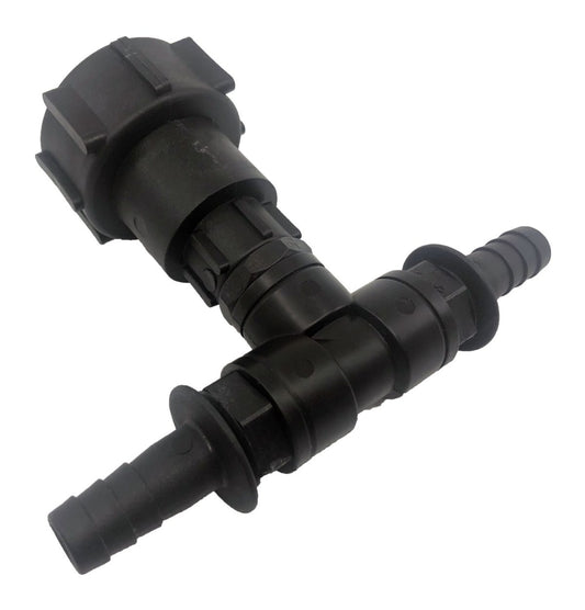 IBC-adapter med dubbla anslutningar för 3/4 tum slang