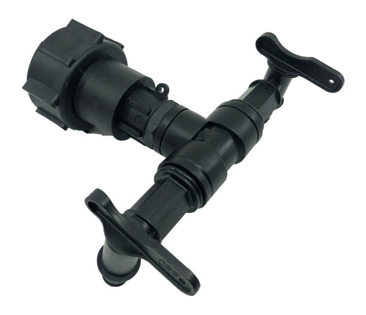 IBC-adapter | 2 avtappningskranar med snabbkoppling