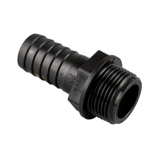 Bucchi 0400130 – Rak slangnippel hane (PP svart)