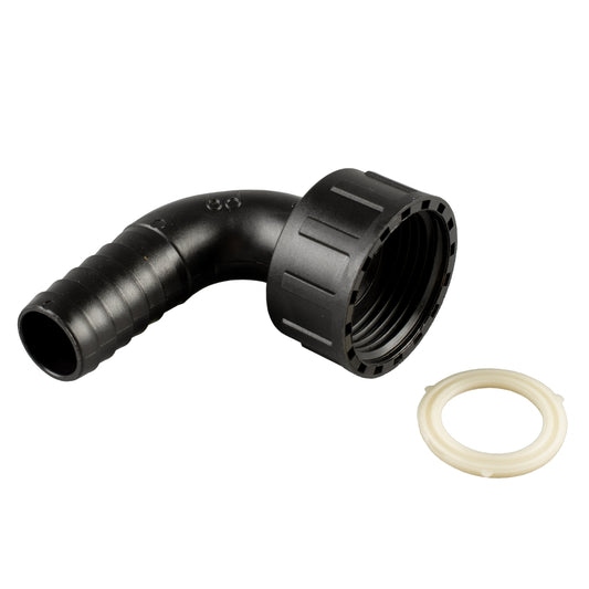 Bucchi 0400121 slangvinkel 90° hona med unionmutter