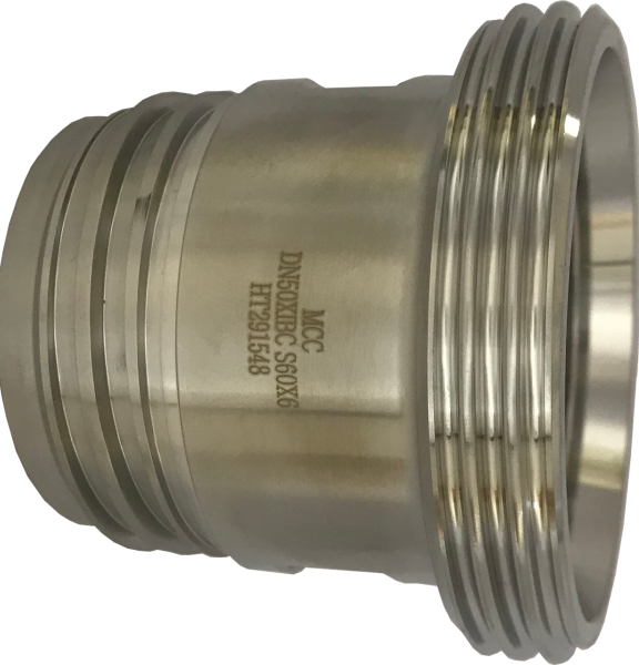 Rostfri IBC adapter DIN 11851 | 60x6 till DN50