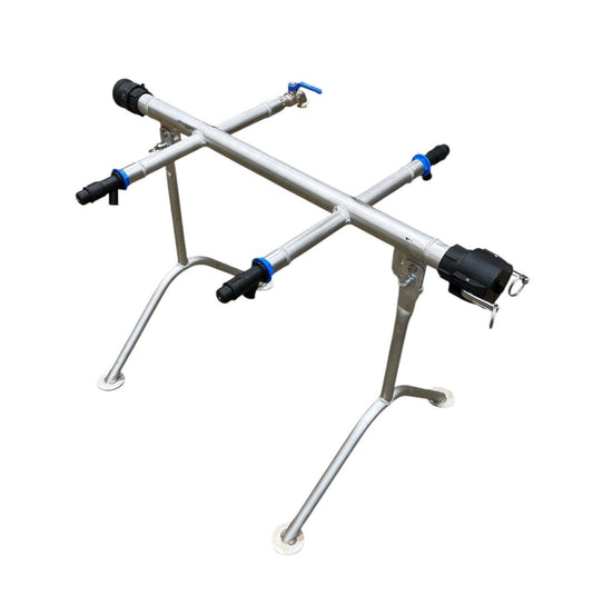 Rostfri tappstation med 4 kranar för nödvatten